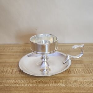 Vtg BMF Silver Plated Chamber Candlestick Holder West Germany Home Decor Collect